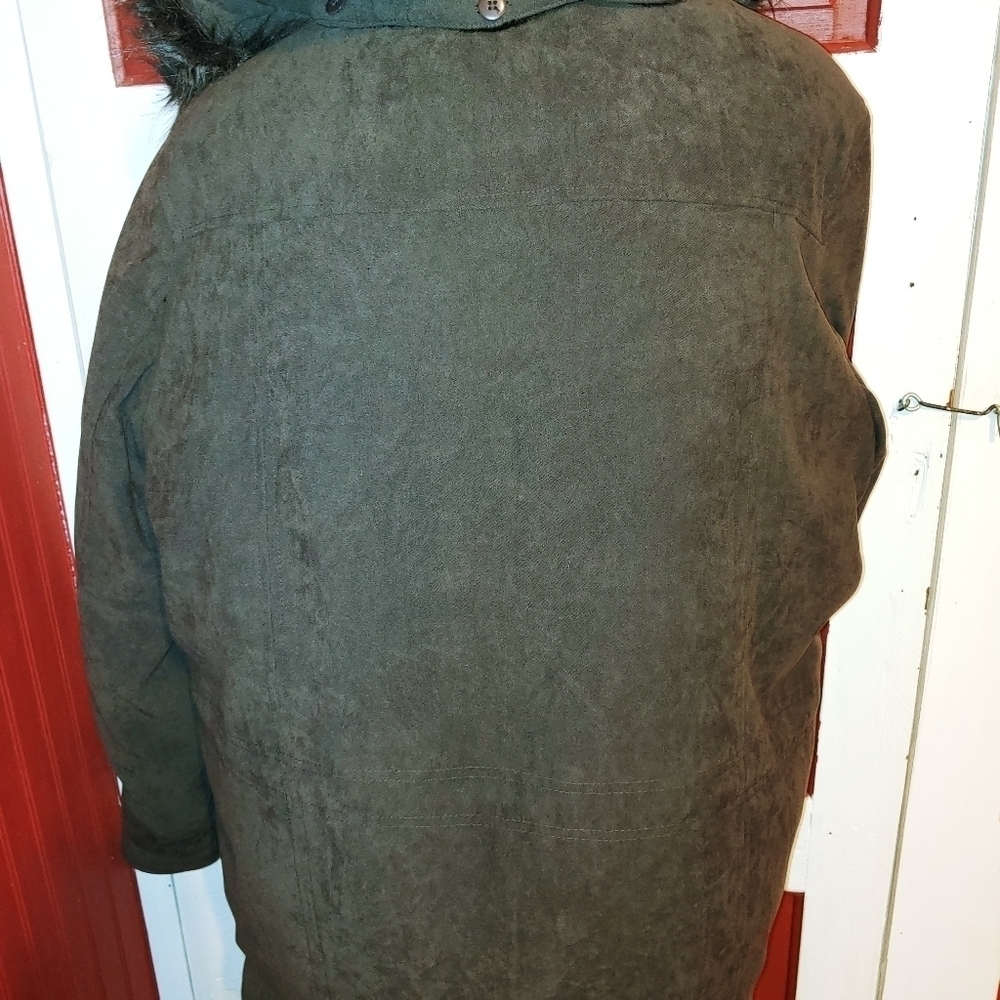 Braetan Hooded Faux Suede Parka Coat Jacket XL - Picture 3 of 7